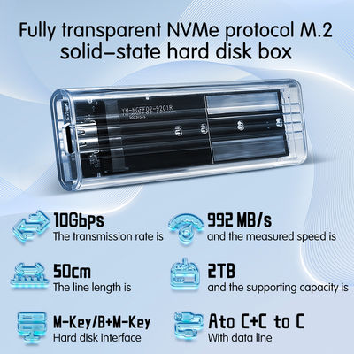 LASTINGIN M.2 NVMe SSD Enclosure 10Gbps USB-C Tool-Free