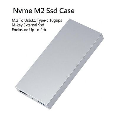 Plastic Shell NVMe M.2 SSD Enclosure 10Gbps USB-C Up To 2TB