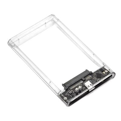 2.5 Inch SATA SSD Enclosure USB 3.0 5Gbps Transparent Case